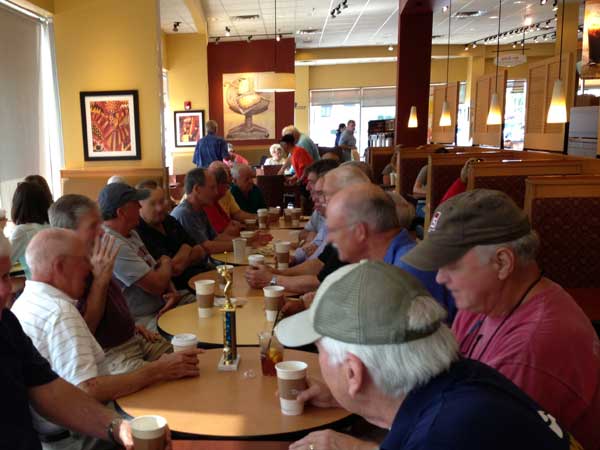Great meeting this am with the Highland Lakes mens club @ Panera Bread, lots of football talk!!
