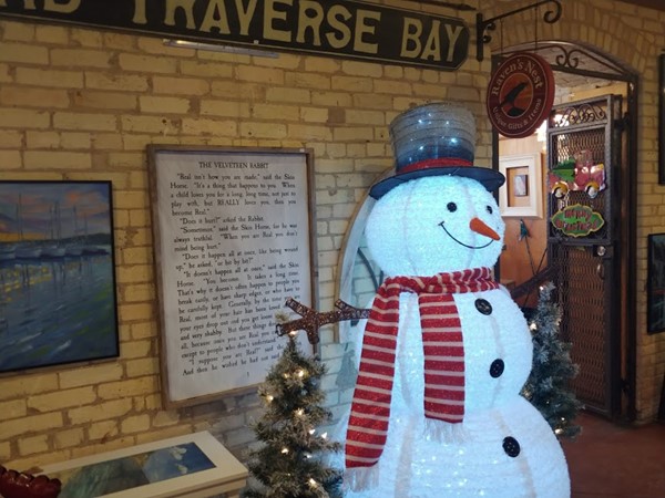 Stop in to visit Frosty at Raven's Nest! Lots of one of a kind and Michigan-made items for sale