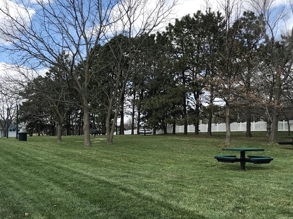 Picnic area located right next to community park