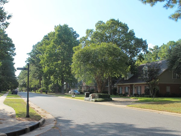 Sidewalks for outdoor walks and bike rides in Emberwood subdivision