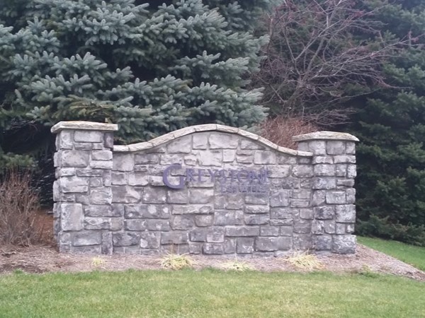 Entrance to the Greystone Estates subdivision