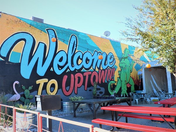 Welcome to Uptown 23rd! This mural is located at The Pump off Walker Ave 