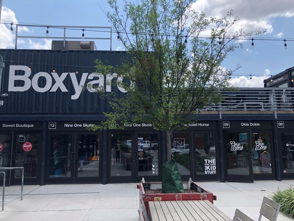 Tulsa’s locally owned BoxYard. Restaurants, bars, and shopping in the heart or Downtown Tulsa