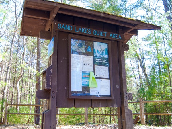 Sand Lakes Quiet Area for hiking, biking, and fishing 