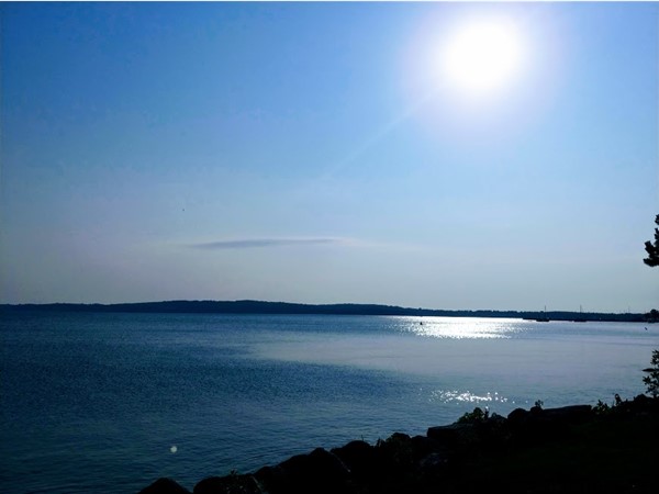 Ride the TART trail along West Grand Traverse Bay for a beautiful morning