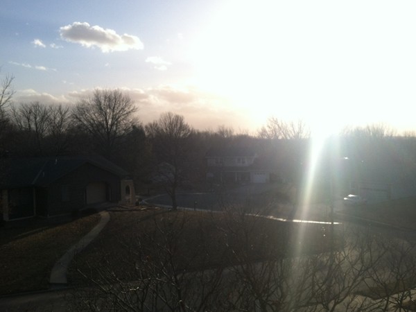 Late afternoon sun over Prairie Meadows neighborhood