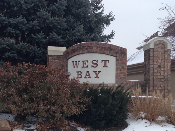 Entrance to West Bay subdivision 