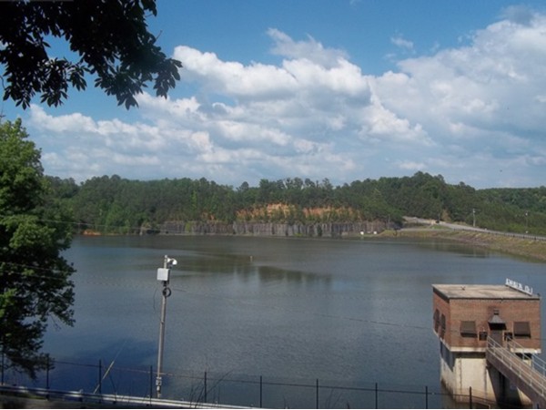 View of the Lake Tuscaloosa Dam from the Phelps Center