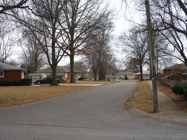 A winding street in East Lakeview Annex