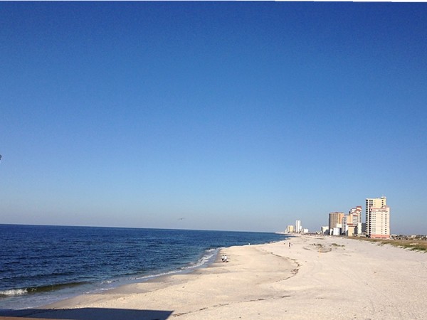Beautiful view this morning from the Gulf State Park Pier! 
