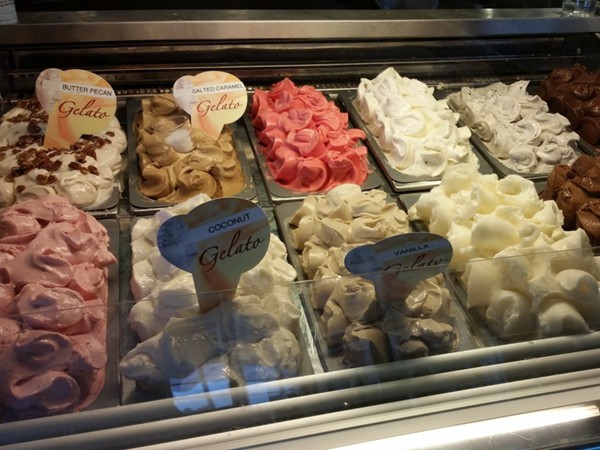 Yummy gelato section at Alexander's on Highland Road
