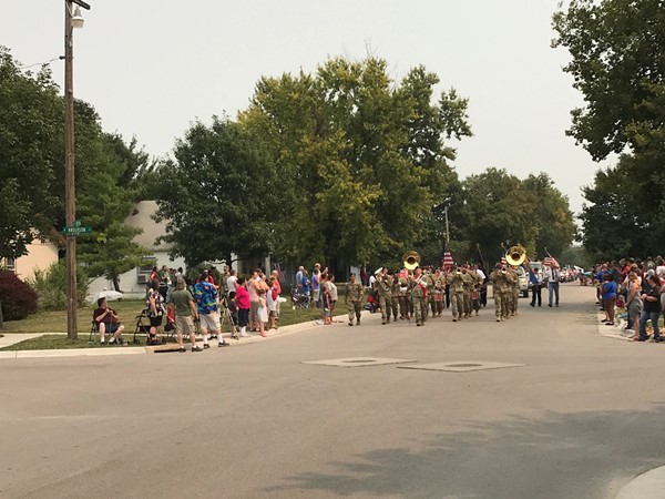 Fort Riley 1st Infantry Division band at the annual Labor Day parade 