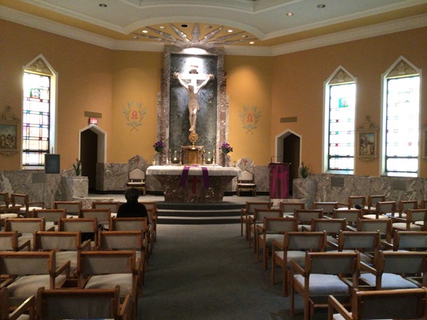 The Sisters’ Marian Chapel where perpetual adoration occurs 24/7 at St. John Medical Center