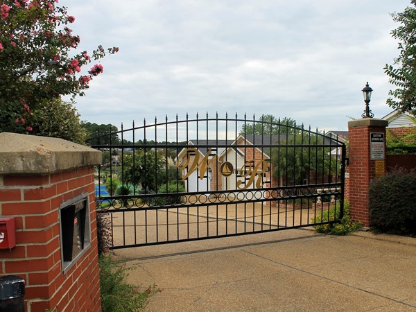 Gated entrance into Willow Ridge Subdivision on Cross Lake