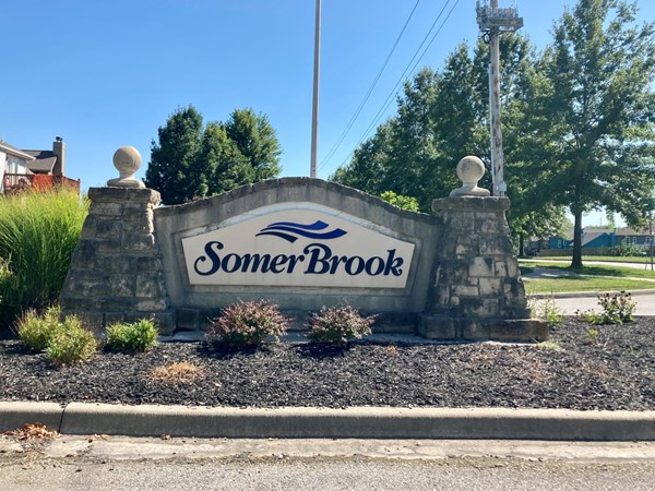 Entrance into the Somerbrook subdivision in Northland Kansas City 