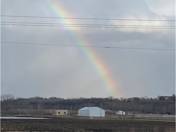 Rainbow over Quarry Springs in Colfax, Iowa