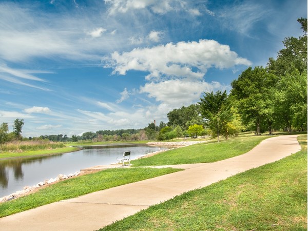 Visitors can hike or bike along the path that runs beside Snyder Bend Lake