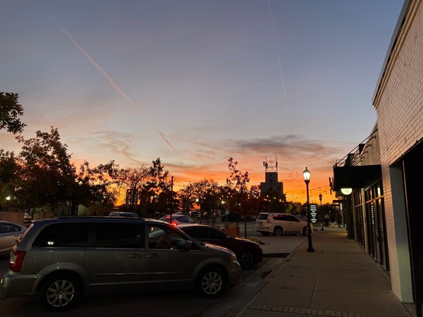 Downtown Edmond Railyard sunset