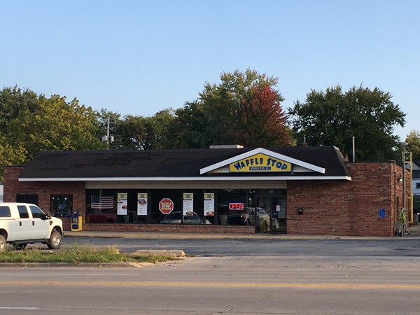 Waffle Stop Grill on the corner of Rainbow and Waterloo Road in Cedar Falls