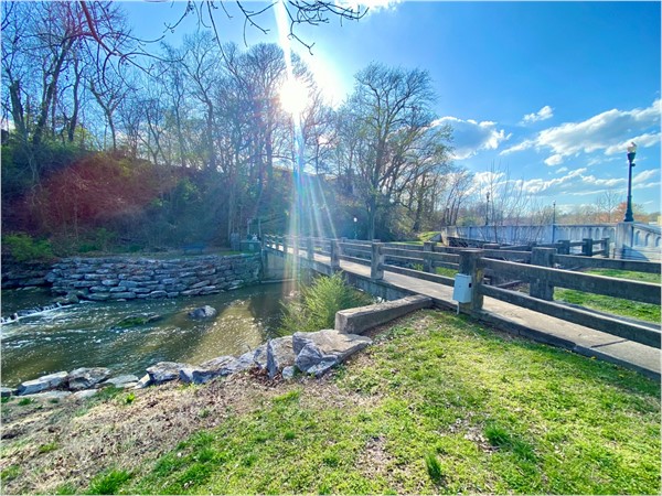A beautiful photo of Sager Creek that winds through Downtown Siloam Springs