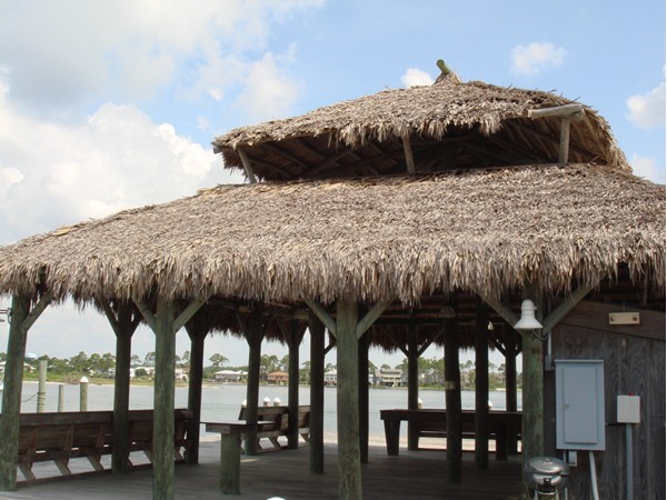 The tiki hut at The Pass is a great place for owners to entertain or to relax and watch the sunset!