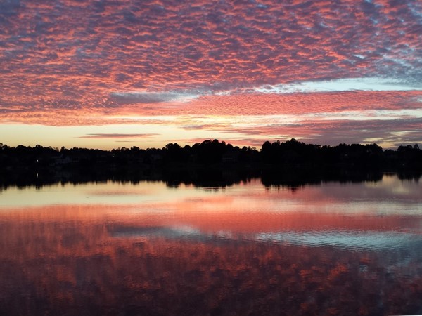 Sunset on Wellsgate Lake in the Wellsgate subdivision