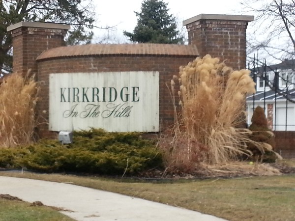 Entryway off of South Saginaw St. for Kirkridge In The Hills Subdivision
