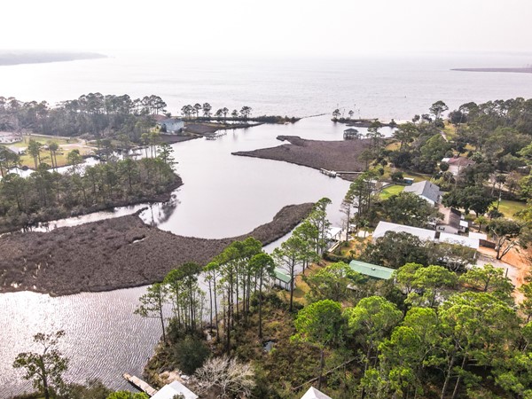 Waterfront land along Weekley Bayou off of Perdido Bay in Pensacola