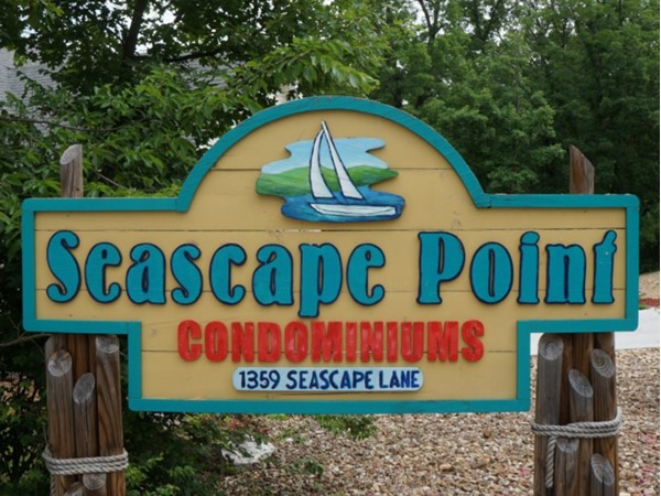 Entrance sign at the Seascape Point Condominiums