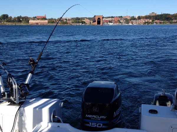 Trolling for trout and salmon in Marquette's Lower Harbor