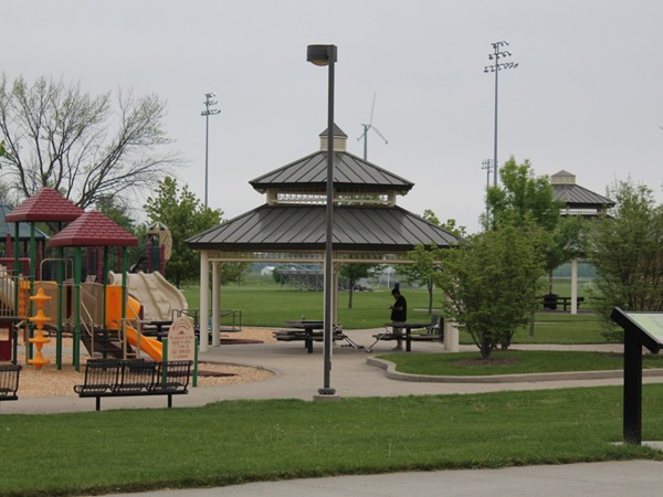 Helder Park...the neighboring community playground, pavilions and restrooms