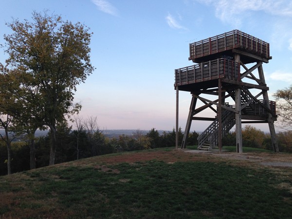 The tower at Wells Overlook Park, just south of Lawrence