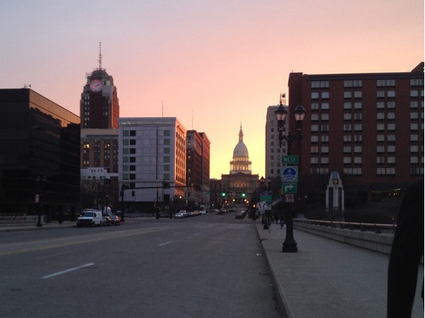 Downtown Lansing the place to be in the summer so many great festivals and dinning. 