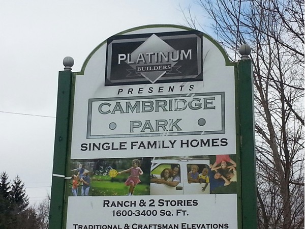 Cambridge Park Subdivision