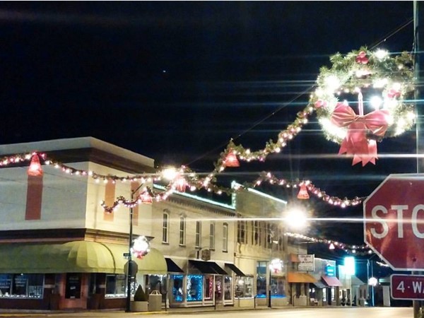 Christmas lights in downtown Odessa