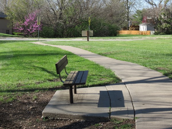 A peaceful spot to rest on the Persimmon Hill Greenway