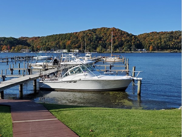 Early fall day in the bay at East Shore Marina