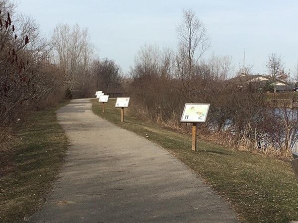 The amazing Whistlestop Park has a Storybook Lane for one to follow while walking the pond trail 