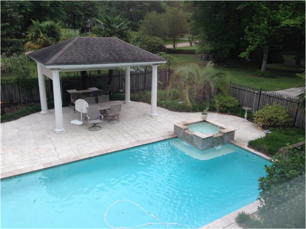 Pools are typical for White Oak Landing subdivision 