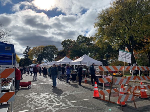 Last farmer's market of the 2020 year in Downtown Plymouth