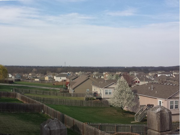 Springtime rooftop view of Grain Valley
