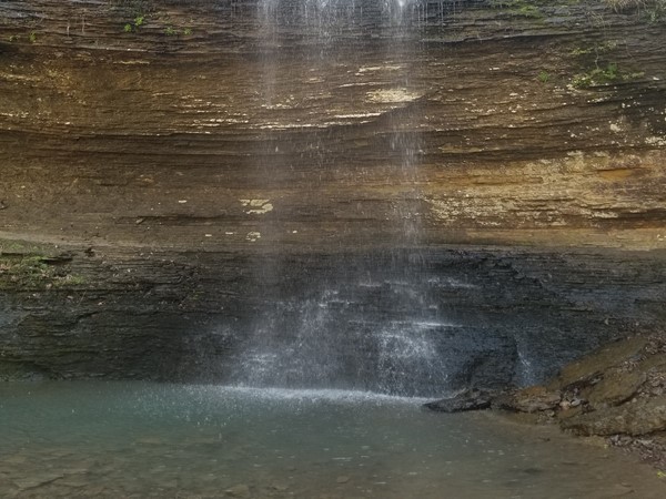 Bridal Veil Falls is a great spot to hike down, even behind the waterfall, and play in the water