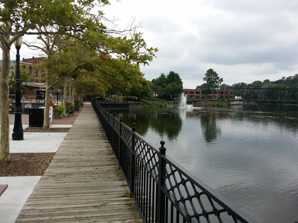 The boardwalk in Downtown Allegan is a great place to relax and walk