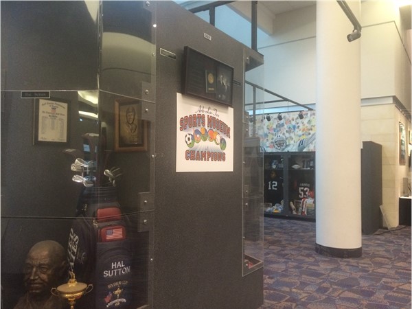 Tour the Ark La Tex Sports Museum Champions at Shreveport Convention Center lobby