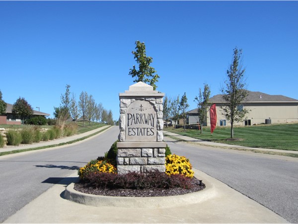 Entrance to the Parkway Estates subdivision