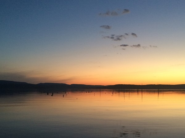 Beautiful sunset over Lake Dardanelle 