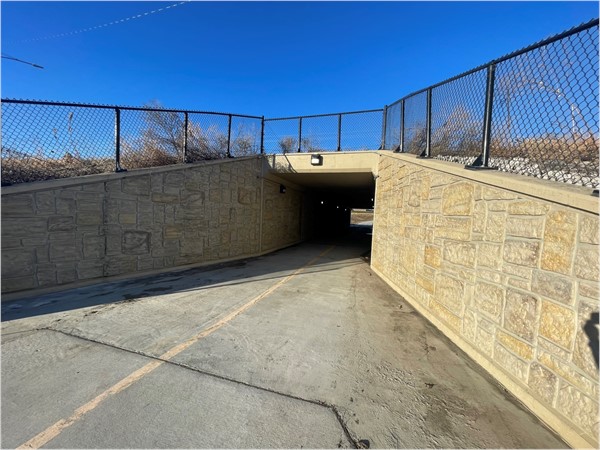The Ankeny Blvd underpass connects the Des Moines and High Trestle bike trails