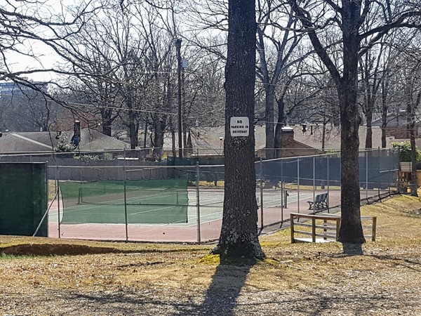 One of the tennis courts at OPOA park