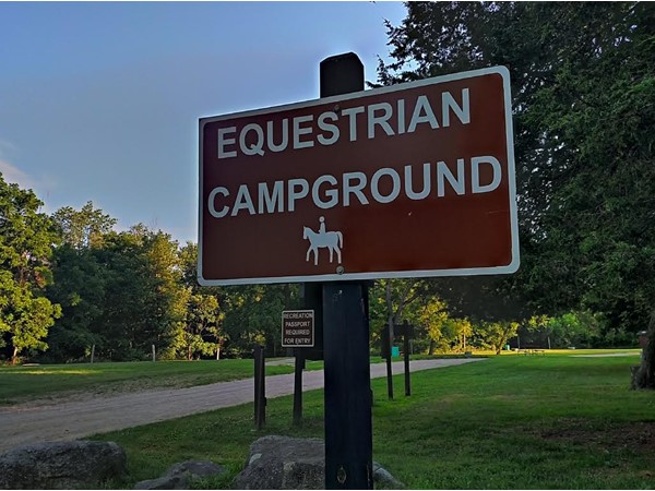 Beautiful equestrian camp ground in Hadley Metamorphosis Recreation Area