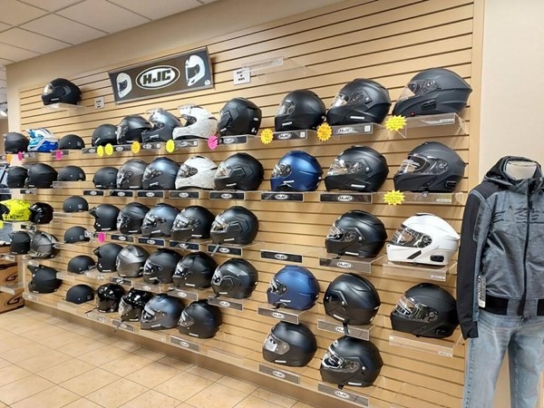 Amazing helmet selection at Yeager's Cycle Sales